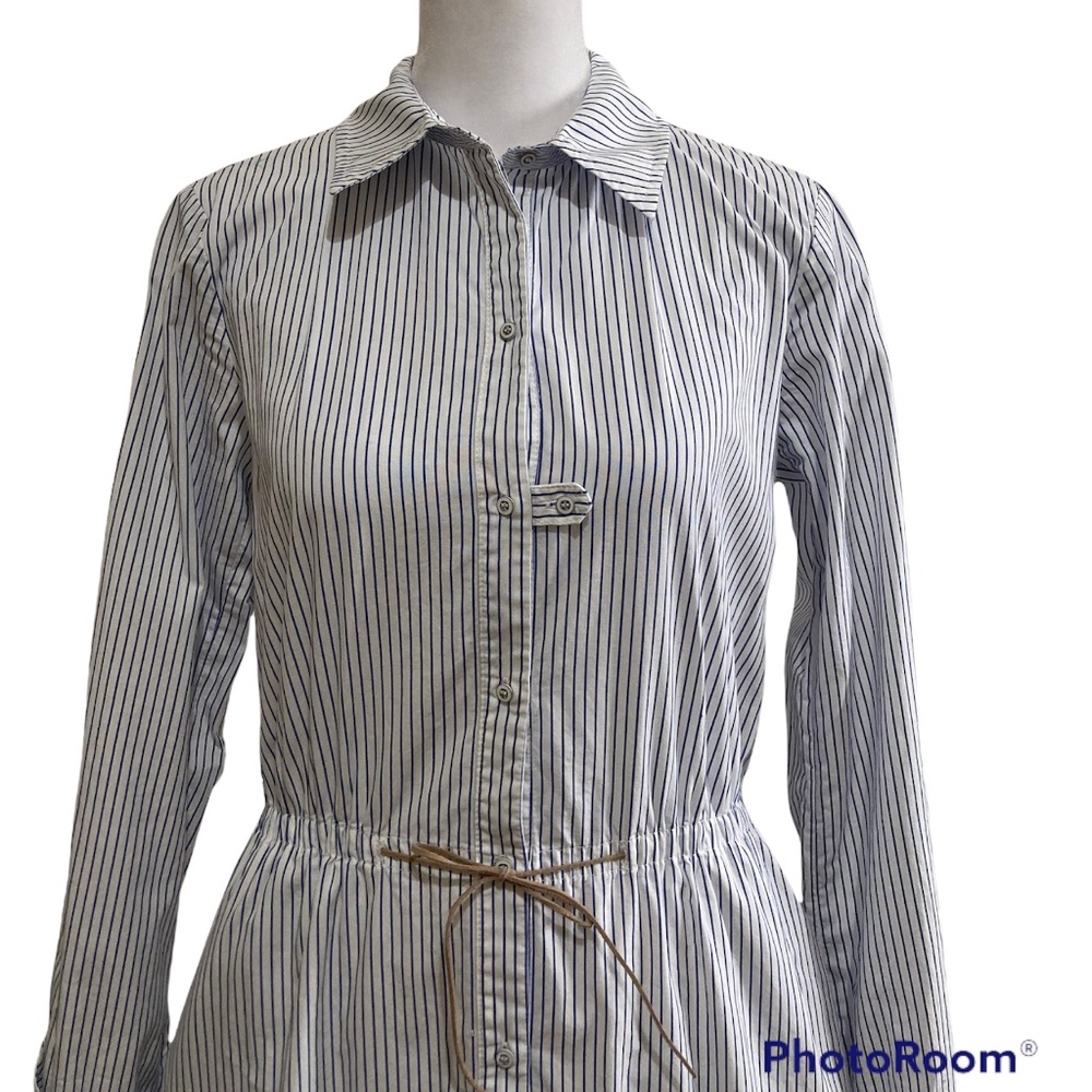 Donna Degnan Shirt Dress Blue White Stripe - Picture 3 of 6